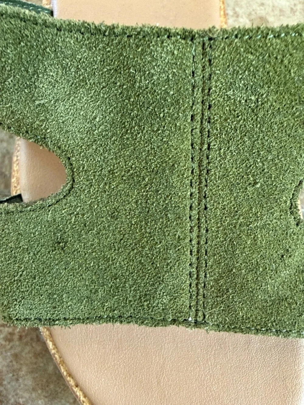 Women's Sorel Olive Green Suede Ankle-Strap Sandals (9.5) - Picture 4 of 7